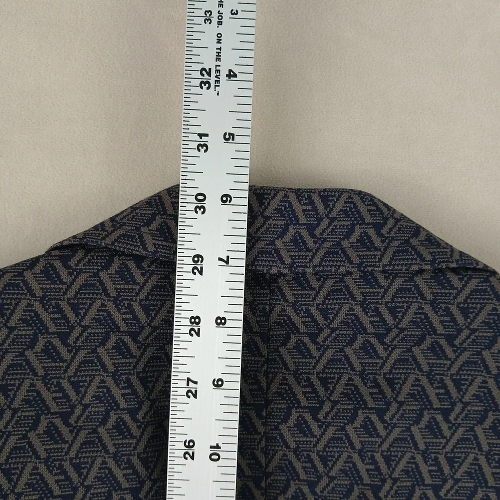VTG 1070s Keith Adams California 36R Mens Blazer Jacket Geometric Polyester FLAW